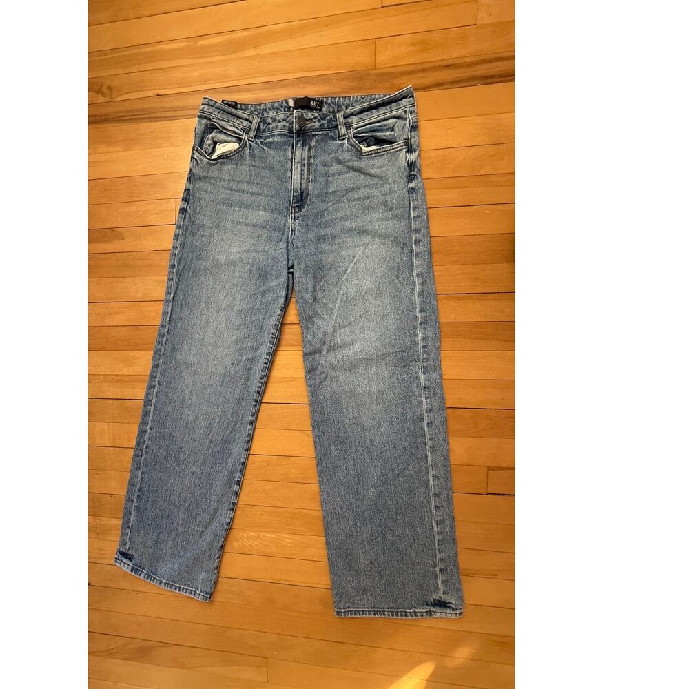 Kut from the Kloth Siena Wide Leg Jeans Size 12 Blue Denim EUC - Picture 2 of 6